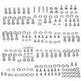 PTNHZ Kit De Parafusos HEX Para Motor De Bloco Pequeno Para Chevy SBC 265 283 302 305 307 327 350 400 Inoxidável 211 Peças Porcas E Parafusos 