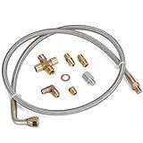 PTNHZ RACING Universal Turbo Oil Feed Line Oil Return Line Kit De Linha De Drenagem De óleo 1 8 NPT 4AN T3 T3 T4 T04E T70 T66 T67 GT35 GT45