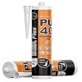 Pu 40 Construção B2k Selante Cola Adesivo Poliuretano 380g Preto