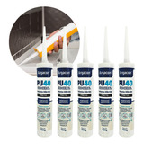 Pu 40 Selante De Poliuretano Uso Geral 400g Preto Kit 5 Unid