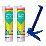Pu30 Selante 300ml Branco Quartzolit 2x Cartucho Aplicador