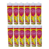 Pu40 Adesivo Silicone Selante Cinza 360gr Quartzolit Kit 12