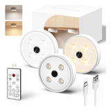 Puck Lights Com Controle Remoto Pacote Com 6 Unidades