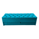 Puf Baú Com Gaveta sapateiro Casal 140cm Super Elegante