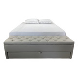 Puf Baú Recamier Com Gaveta 120x40x45cm Em Courino