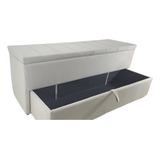 Puf Baú Recamier Com Gaveta King 195x50x60cm sapateiro 