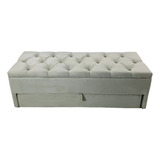 Puf Baú Recamier Com Gaveta Queen 160cm Para O Seu Quarto