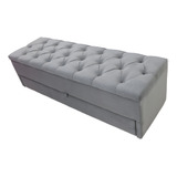 Puf Baú Recamier Com Gaveta Queen 160cm Para O Seu Quarto