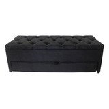 Puf Baú Recamier Com Gaveta Queen 160x50x45cm Alta Qualidade