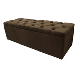 Puf Baú Recamier King 195x50x45cm Tecido Courino