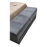 Puf Recamier Sapateira Estofada Gaveta E Bau Com 50 off