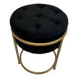 Puff Argola Capitone Banqueta Luxo Decorativa Loja Salao
