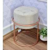 Puff Banqueta Redondo Decorativo Para Sala Quarto Multiuso
