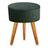Puff Banqueta Redondo Ilítia Luxo Decorativo Retro Vintage Cor Verde