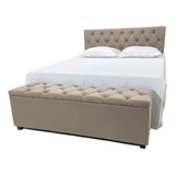 Puff Baú 140cm E Cabeceira Casal Painel Estofada New 