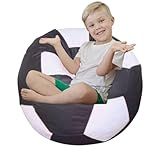 Puff Bola Com Enchimento Decoração Almofadão Gigante Quarto Sala Eventos Preto