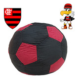 Puff Bola Time Flamengo Courino Redondo 1m Pronta Entrega