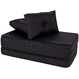 Puff Colchonete Dobrável-Sofa 3 Em 1 - Travesseiro Casal BF Colchões