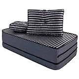 Puff Colchonete Dobrável-Sofa 3 Em 1 - Travesseiro Casal BF Colchões