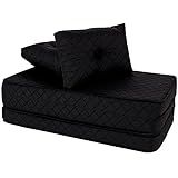 Puff Colchonete Dobrável-Sofa 3 Em 1 Espuma D33 - Travesseiro Casal BF Colchões