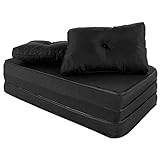 Puff Colchonete Dobrável/sofa 3 Em 1 + Travesseiro Casal Bf Colchões