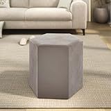 Puff Hexagonal Grassi Decor- Suporta Até 120kg- Design Modular- Disponível Em 9 Cores -NUDE-