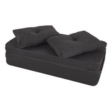 Puff Multiuso 3 Em 1 Casal 2 Travesseiros Jacquard Liso Bf