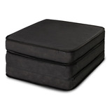 Puff Multiuso 3 Em 1 Solteiro Espuma Preto Bf Colchões