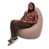 Puff Pera Em Suede Com Enchimento Gigante Eventos Decoração Quarto Sala Almofadão Sala Bege Suede