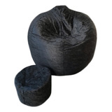 Puff Pera Pé Enchimento Tecido Suede Decoracão Sala Decora