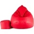 Puff Pêra Redondo Jardim Varanda Cheio Estampado Grande Cor Vermelho Cheio