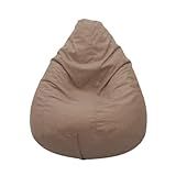 Puff Pera Vazio Suede Gigante Eventos Decoração Quarto Sala Almofadão Conforto -Bege Suede-
