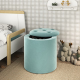 Puff Pufe Baú Com Bolso Interno Para Sala Quarto Infantil