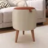 Puff Redondo Banqueta Assento Confortavel Decor Suporta 120kg   Bege