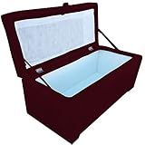 Puff Retangular Baú Pé De Cama Solteiro Porta Brinquedos Bordo Moveis Aguias