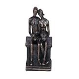 Puhozn Estátua De Casal De Ferro Sexto Para Esposa Amor Ferro Fundido Escultura De Casal Casamento Moderno Abstrato Romântico Homem E Mulher Estatuetas Centro De Mesa Decoração