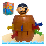 Pula Pirata Brinquedo Mini Barril Pirata Jogo Mesa Infantil