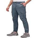 PULI Calça Cargo Masculina à Prova D água Slim Fit Secagem Rápida Ao Ar Livre Com Bolsos Jeans Azul 29W 30L