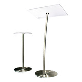 Púlpito De Aço Inox E Acrílico Mesa Hillsong Frete Grátis