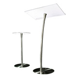 Púlpito E Mesa Acrílico E Aço Inox Estilo Hillsong S Frete