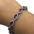 Pulseira 14 Gotas 1.1x0.8cm Ametista Natural Prata Lei 925
