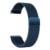 Pulseira 16mm 18mm 20mm 22mm 24mm Magnética Engate Rápido Cor Azul Largura 20