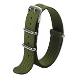 Pulseira 18mm 20mm 22mm 24mm 26mm Nato Zulu Nylon Militar Cor Verde 20mm