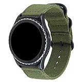 Pulseira 22mm Militar Nylon Compatível Com Samsung Galaxy Watch 3 45mm Galaxy Watch 46mm Gear S3 Frontier Amazfit GTR 47mm Marca LTIMPORTS Verde 