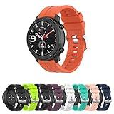 Pulseira 22mm Silicone LTimports Compativel Com Amazfit GTR 47mm Gtr4 Gtr3 Gtr2 Stratos 2 3 Galaxy Watch 46mm Sm R800 Gear S3 Frontier Galaxy Watch 3 45mm Laranja 