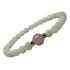 Pulseira 6mm Madreperola E Quartzo Rosa Colecao Materna 