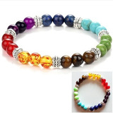 Pulseira 7 Chakras Pedras Coloridas Conta Yoga Shambala 