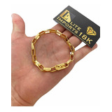 Pulseira 8mm Tijolinho Banhado A Ouro 18k Masculina Luxo