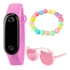 Pulseira + Óculos + Relógio Digital Infantil Led Hello Kitty