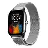 Pulseira Aço Inox Loop Para Amazfit Gts 4 Pelicula 3d